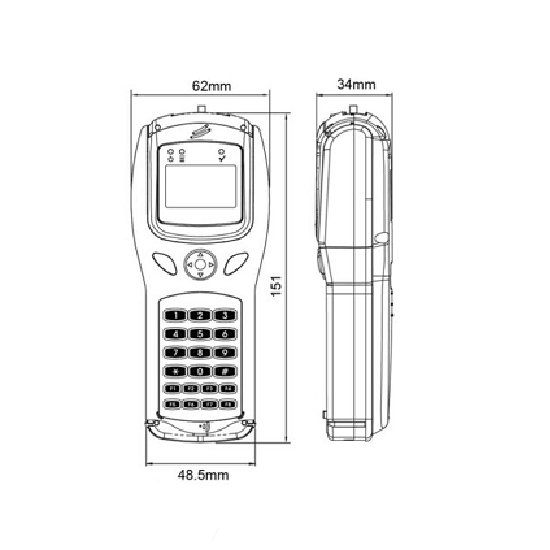 تصویر ریدر برد بلند دستی مدل MB-HANDHELD UHF-RFID-868 MHz