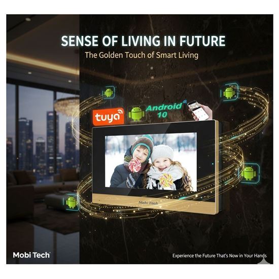 مانیتور آیفون تصویری 10 اینچ طلایی IP موبی تک Mobi Tech ( اندروید ) ( MB-IPMETG102AT )