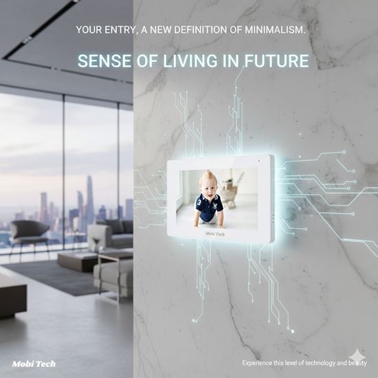 مانیتور آیفون تصویری 7 اینچ سفید رنگ IP موبی تک Mobi Tech ( MB-IPMW72LT )