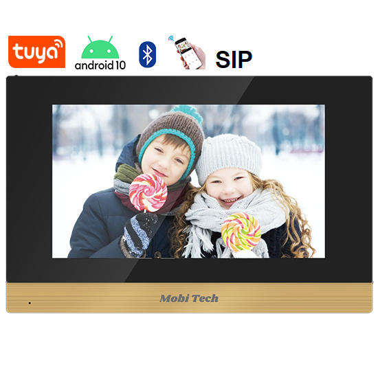 مانیتور آیفون تصویری 10 اینچ طلایی IP موبی تک Mobi Tech ( اندروید ) ( MB-IPMETG102AT )