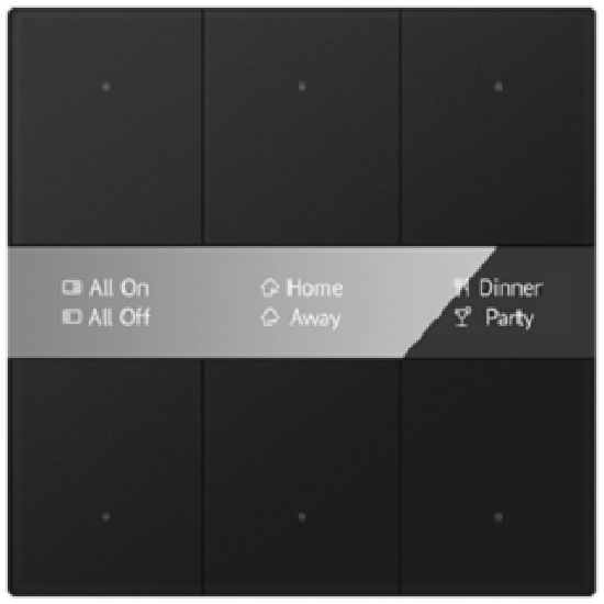 GVS - Push Button Sensor with Display ( CHPBD-06/55.1.01 (Black) )