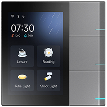GVS - Smart Touch Panel ( CHTF-3.3/3.2.11 (Black) ) ( Glass Button )