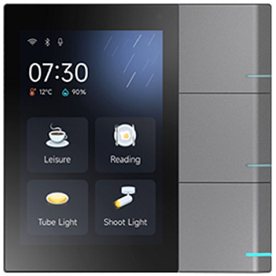GVS - Smart Touch Panel ( CHTF-3.3/3.2.11 (Black) ) ( Glass Button )