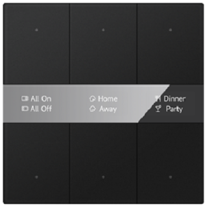 GVS - Push Button ( CHPBD-02/12.1.11 (Black) ) ( Glass Button "Normal Glass Display" )