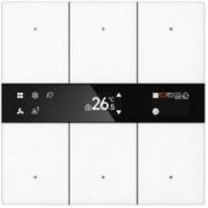GVS - Multifunctional Thermostat ( CHMTB-06/S.1.10 (White) ) ( Glass Button "Normal Glass Display" )