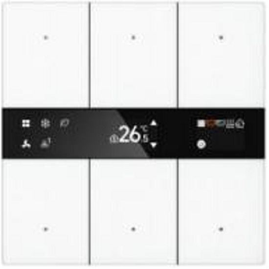 GVS - Multifunctional Thermostat ( CHMTB-06/S.1.10 (White) ) ( Glass Button "Normal Glass Display" )