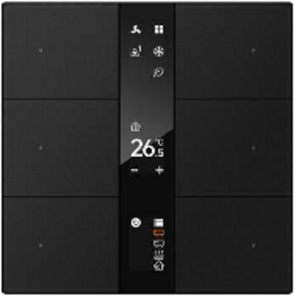 GVS - Multifunctional Thermostat ( CHMTB-06/S.1.11 (Black) ) ( Glass Button "Normal Glass Display" )