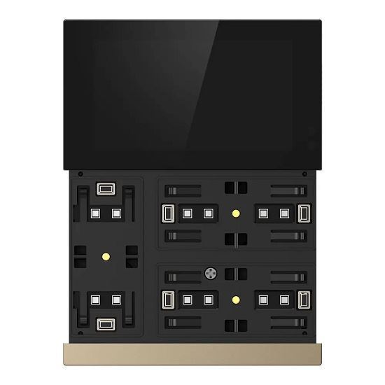 GVS - KNX Waltz Series Touch Pad ( CHTFB-3.0/6.S.24 (Gold Bar + Gold Button) )