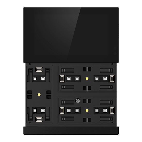 GVS - KNX Waltz Series Touch Pad ( CHTFB-3.0/6.S.21 (Black Bar + Black/Gary Button) )