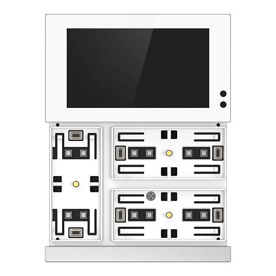 GVS - KNX Waltz Series Touch Pad ( CHTFB-3.0/6.S.20 ( Silver Bar + White Button ) )